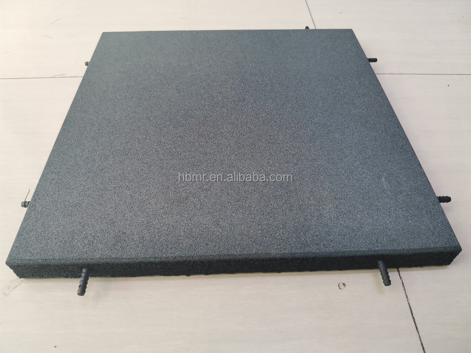 Outdoor playground rubber tile floor mat with high quality rubber tiles