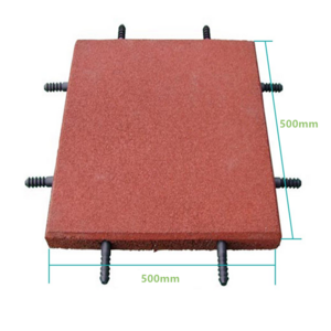 Outdoor playground rubber tile floor mat with high quality rubber tiles