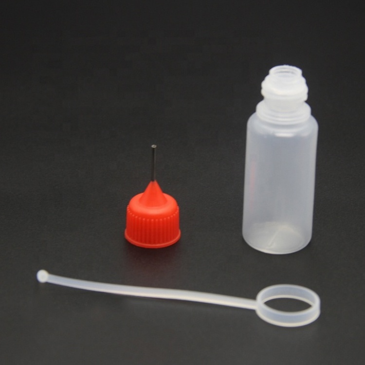 Wholesale Cheap Price PE 10ml Mini Glue Bottles Nail Care Bottles Squeeze Chemical Bottles Needle Tip