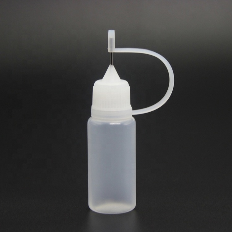 Wholesale Cheap Price PE 10ml Mini Glue Bottles Nail Care Bottles Squeeze Chemical Bottles Needle Tip