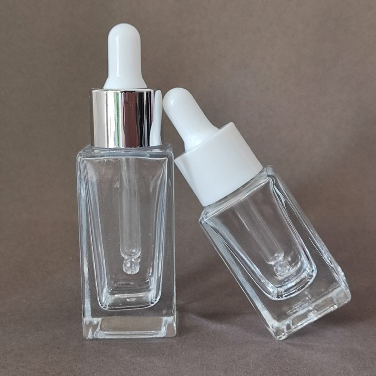 10ml 15ml 30ml Glass Flat Double Thick Aromatherapy Essential Oil Serum Dropper Bottle Cosmetic Packaging