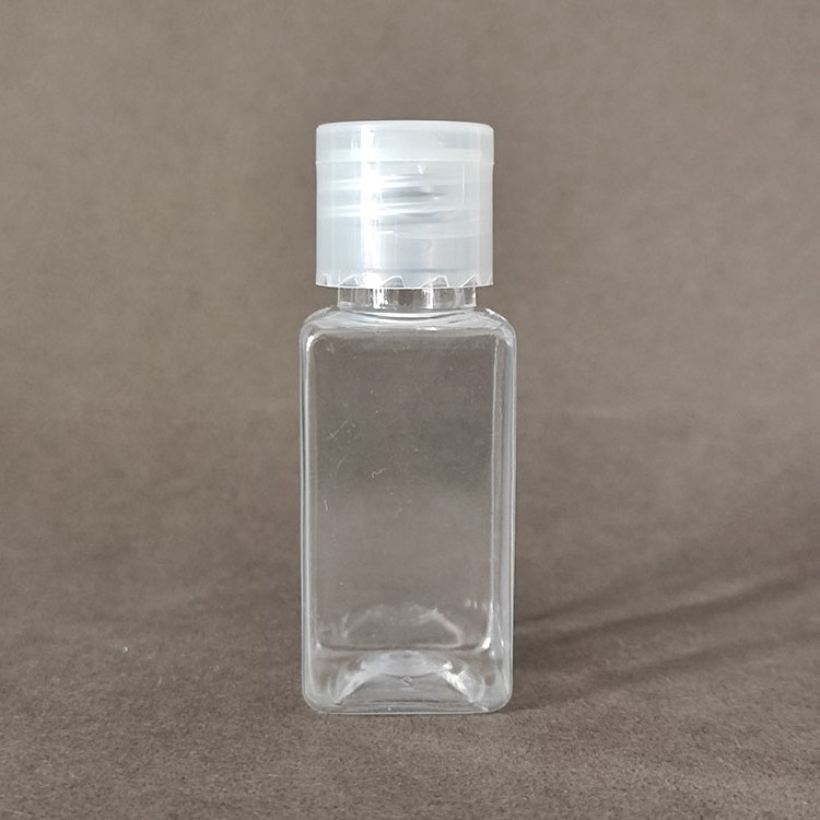 Custom Design Recycle Square White Red Plastic PET 20ml Bath and Body Handle Gel Lotion Squeeze Flip Cap Bottles