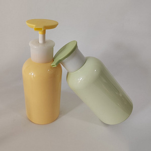 Empty Yellow Green 300ml Plastic Empty Body Emulsion Liquid Soap Hair Conditioner Lotion Shampoo Pump Bottles