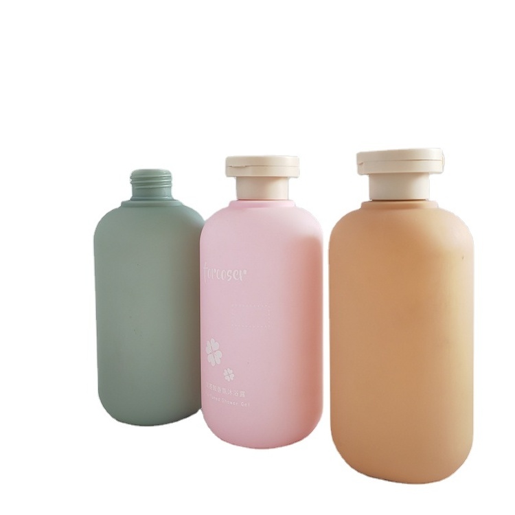 Promotion Cosmetic packaging squeeze shampoo conditioner plastic orange pink bottle