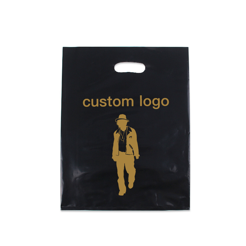 Chinese suppliers Wholesale Die Cut Handle Eco-Friendly Custom Design Shopping Gravure Printing Groceries Plastic Bags With Logo