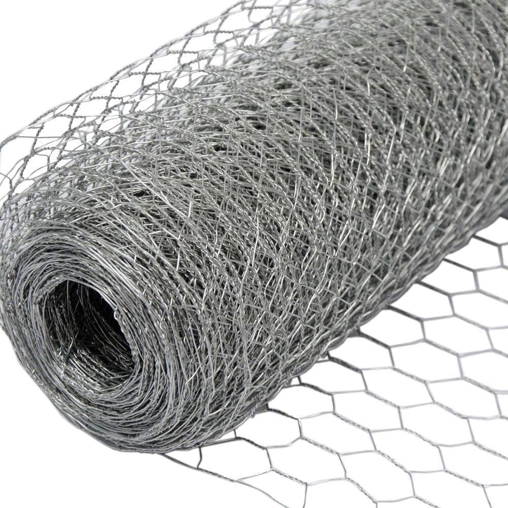 20 Gauge Chicken Wire Fence / Galvanized Poultry Hexagonal Netting Crafting