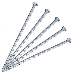 High Quality Galvanized Metal Spiral Nails for Artificial Grass 6 Inch Landscape Nails Stake