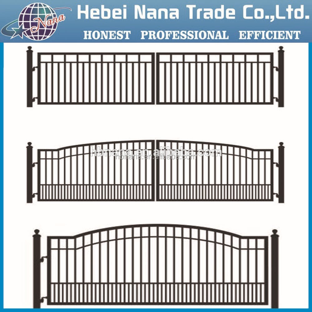 Modern Style Entrance Metal Luxury Courtyard Main Iron Gate Design / Home Elegant Iron Gate