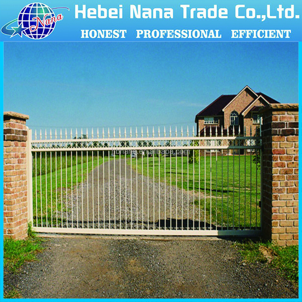 Electric sliding driveway wrought iron fence folding gate