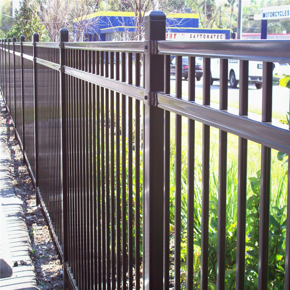 Professional factory village and garden metal railing fencing / Flat top fencing / Customized swimming pool fence