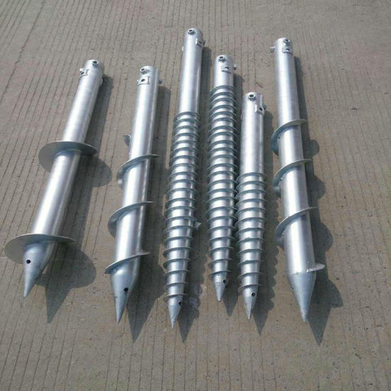 Q235 Ground Screw Pile / Galvanized Ground Helical Screw Earth Anchor