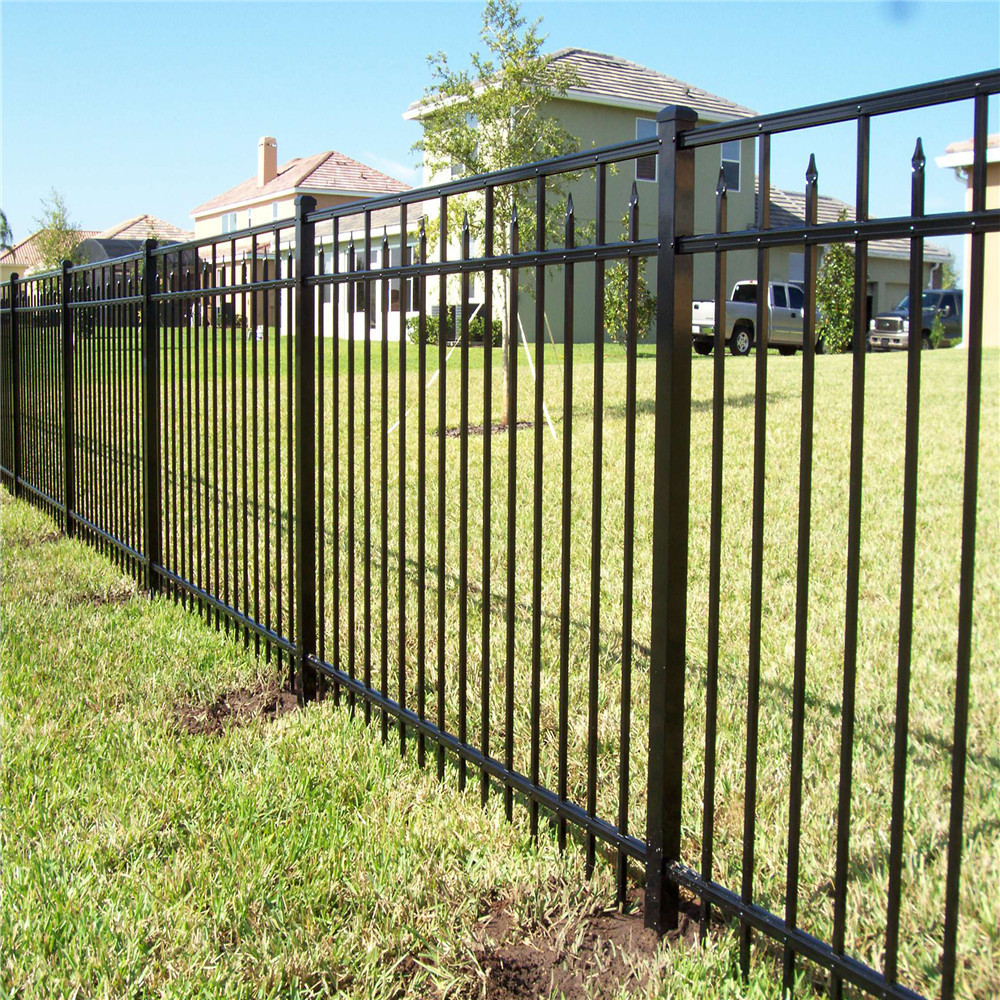 Professional factory village and garden metal railing fencing / Flat top fencing / Customized swimming pool fence