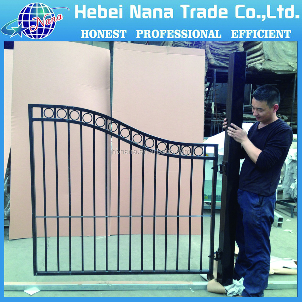 Electric sliding driveway wrought iron fence folding gate