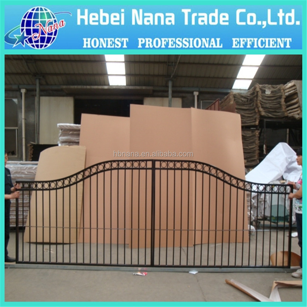 Electric sliding driveway wrought iron fence folding gate