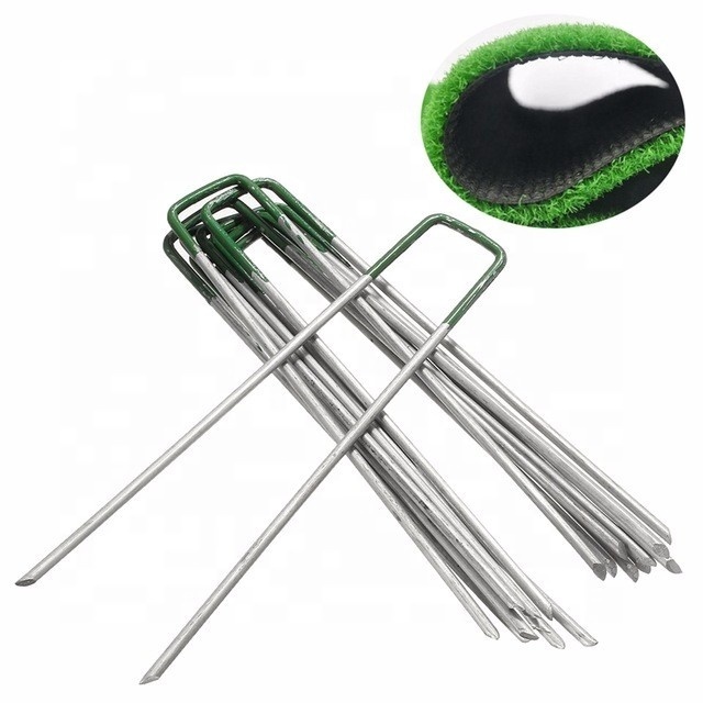 Cheap Price Lawn U Staple Nail Artificial Grass Galvanized U pins/6 Inch 11 Ga(3mm) Galvanized U Shaped Nail