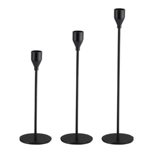 Home Decor Wedding Centerpiece Candlesticks Gold Black Long Stem Metal Candle Holder For Stick Candle