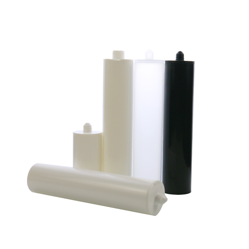 135ml 300ml Empty Glass Glue Caulking Tube Plastic Sealant Cartridge Silicone Tube With Sharp Mouth Lid And Piston