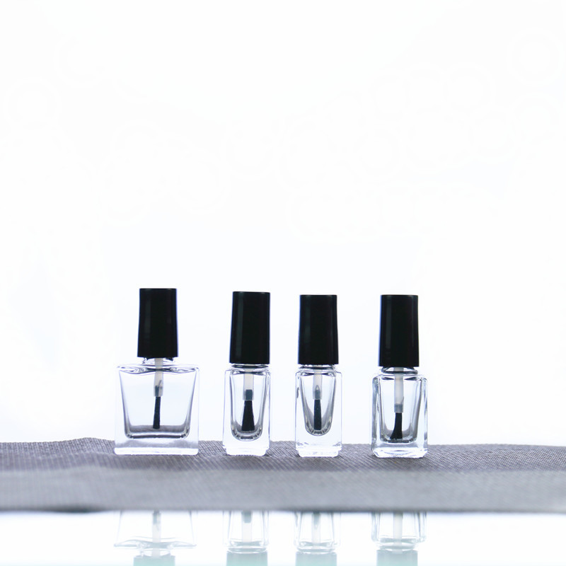 Refillable Empty Small Glass Nail Polish Bottles with Brush Cap 5ml 10ml 15ml