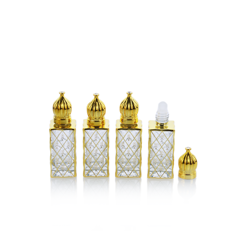 Wholesale Luxury 3ml 6ml 12ml  Arabian Middle East Arabic Dubai Glass Stick Roller Essential Oil Perfume Bottle