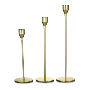 OEM  Hot Sales European Quality wedding centerpiece 3pcs/set metal gold silver black color candle holders