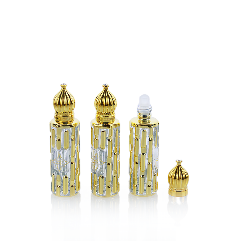 Wholesale Luxury 3ml 6ml 12ml  Arabian Middle East Arabic Dubai Glass Stick Roller Essential Oil Perfume Bottle