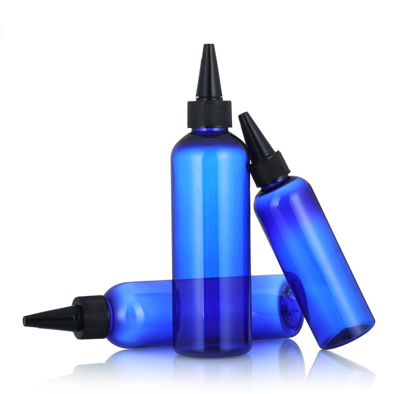 Wholesale 1oz 2oz 4oz 8oz Plastic PET Pointed Hair Oil Nozzle Glue Squeeze Bottles With Twist Caps Dispensing Dropper