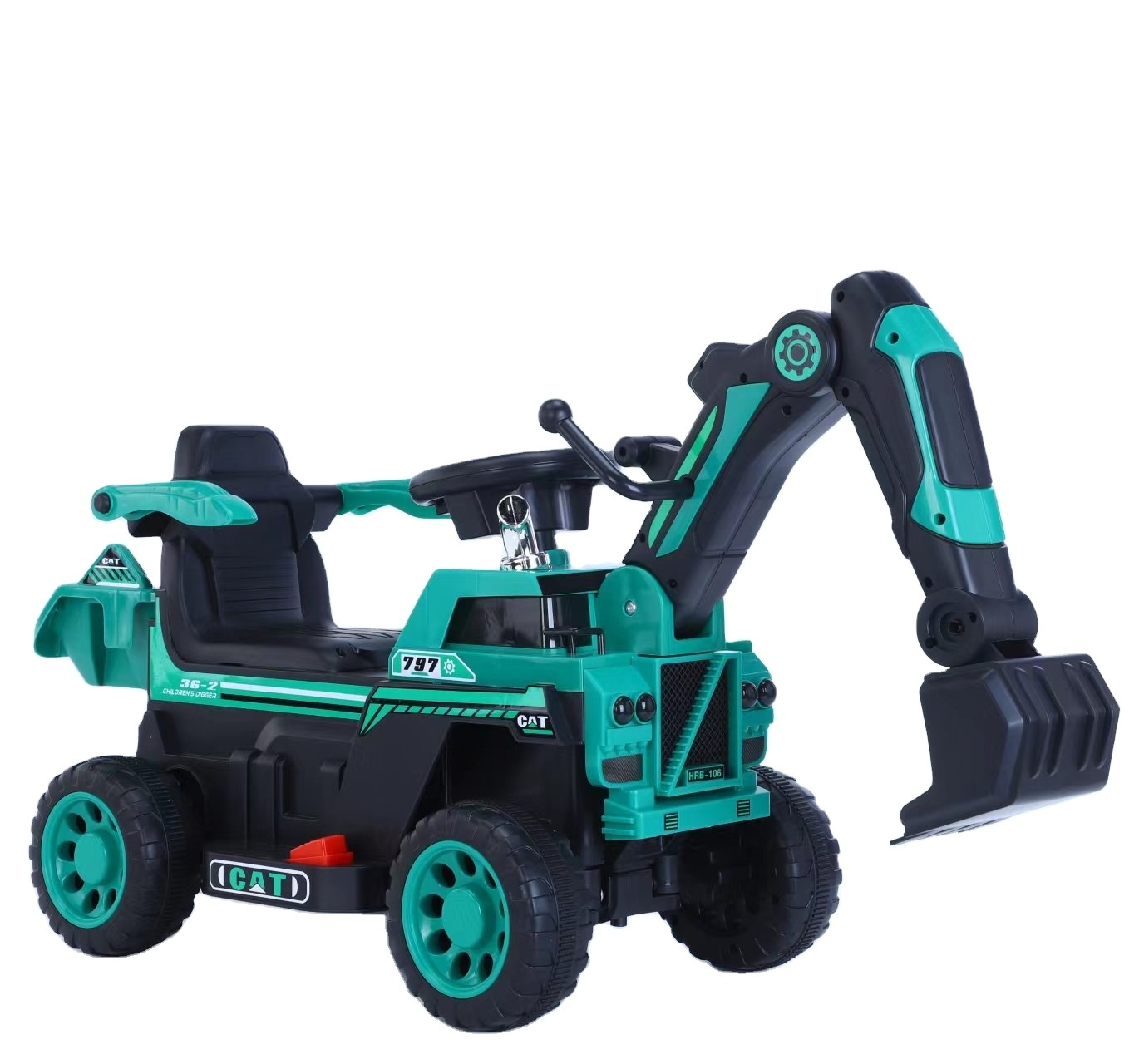 Kids Pedal  Excavator Tractor Ride On Toy Car With Bucket Removable Digger for children boys