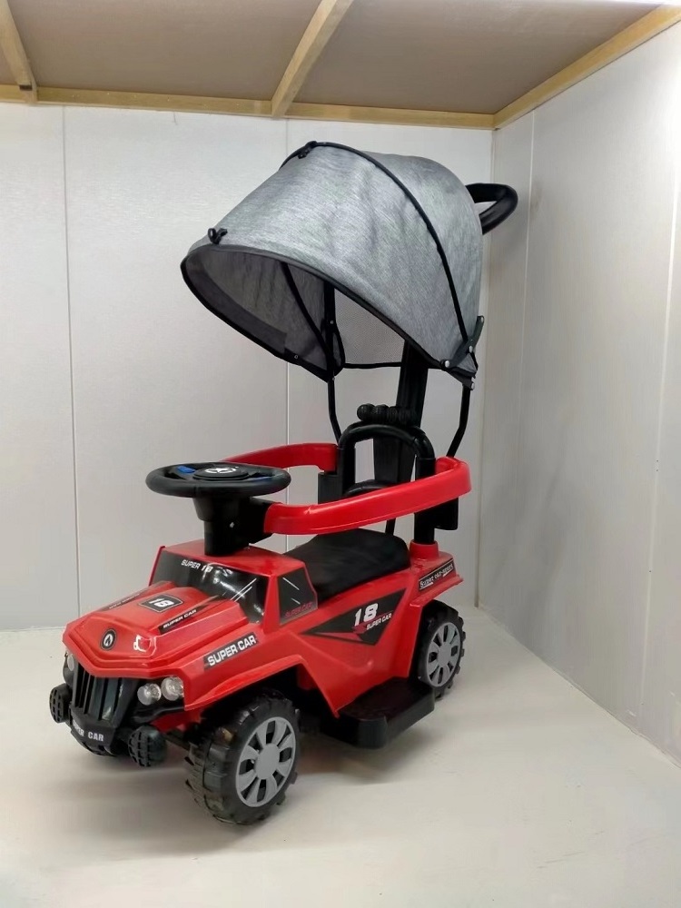 PP Plastic toy car children toys car for selling kids plastic ride on toy cars with push bar sunshade factory price good sale