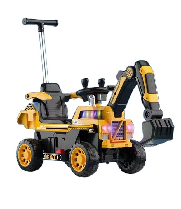 Kids Pedal  Excavator Tractor Ride On Toy Car With Bucket Removable Digger for children boys