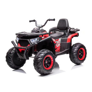 Costway 12V Kids 4-Wheeler ATV Quad Ride On Car with LED Lights Music USB Navy