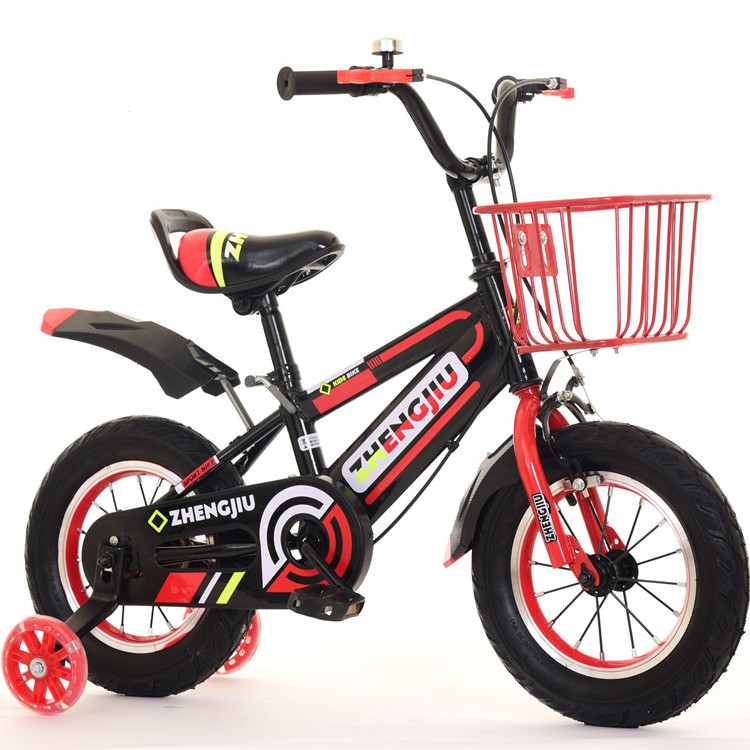 Children's Bicycle For Baby Girls Boys With Basket Training Wheels Ride On Bike For Kids 5-8 Years Old