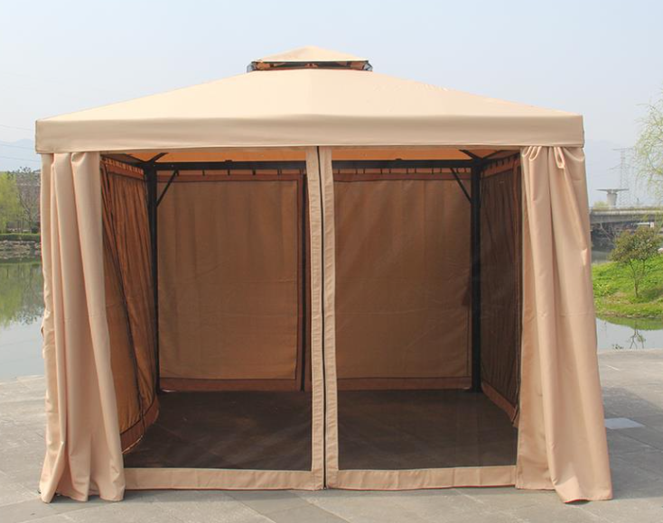 Outdoor Gazebo Canopy Tent Patio Garden Shade Awning Shelter Roman Gazebos With Bug Net