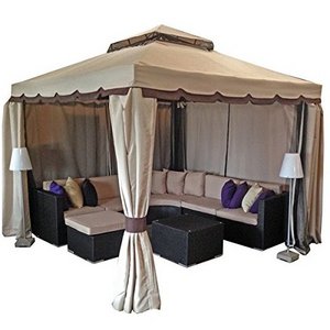 Manufacture Custom Garden Outdoor Tent Gazebos Aluminum Rome Gazebo Tent With Side Curtain