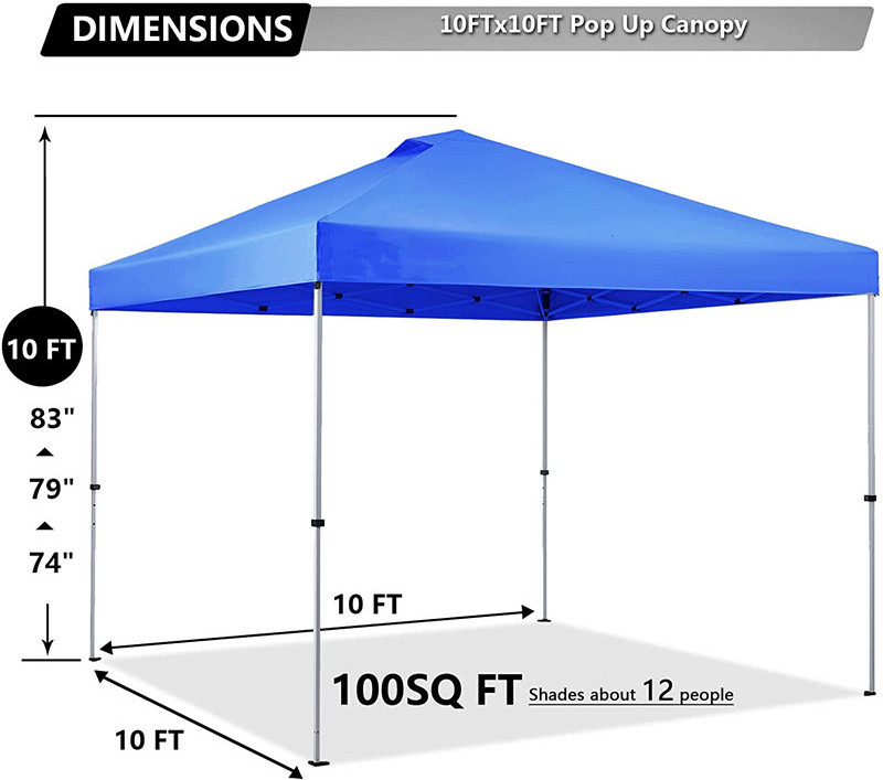 3X3m Pop Up Canopy Steel Folding Gazebo for Wedding Party Trade Show Gazebo