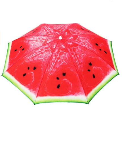 Portable Beach Umbrella UV Protection Sun Shade Shelter Fruit Design Foldable Hawaii Tropical Garden Beach Umbrella