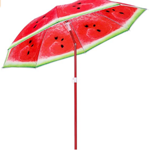 Portable Beach Umbrella UV Protection Sun Shade Shelter Fruit Design Foldable Hawaii Tropical Garden Beach Umbrella