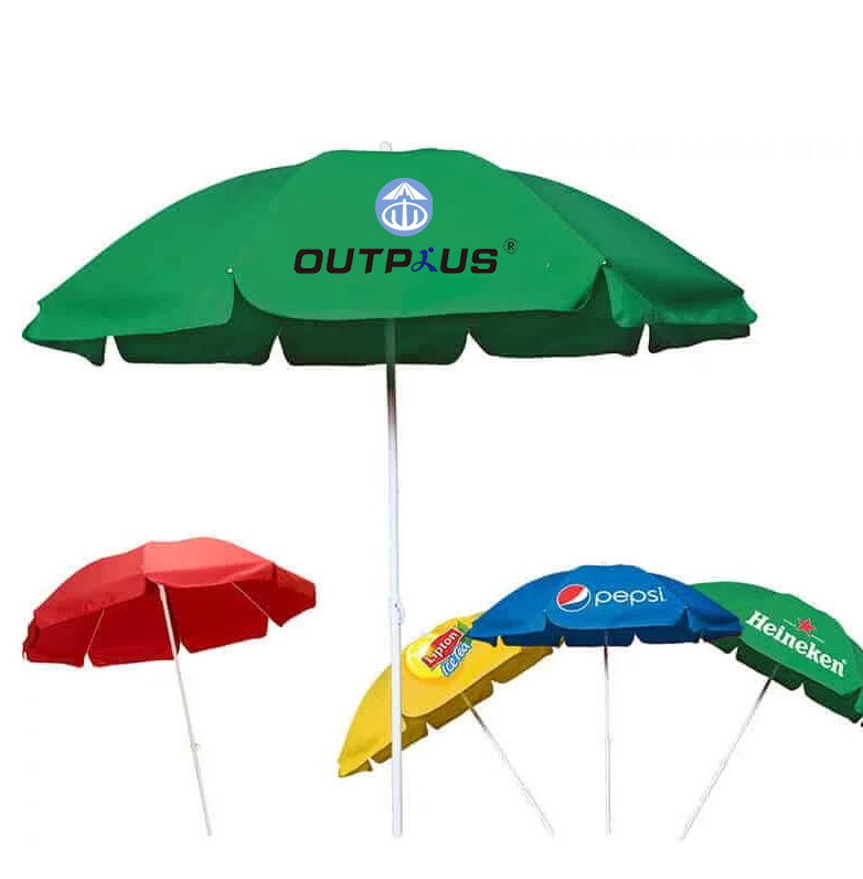 Promotional Big Beach Sun Umbrella Pvc Mtn Beach Umbrella Parasol Umbrella with logo  For Beach Outdoor Parasol