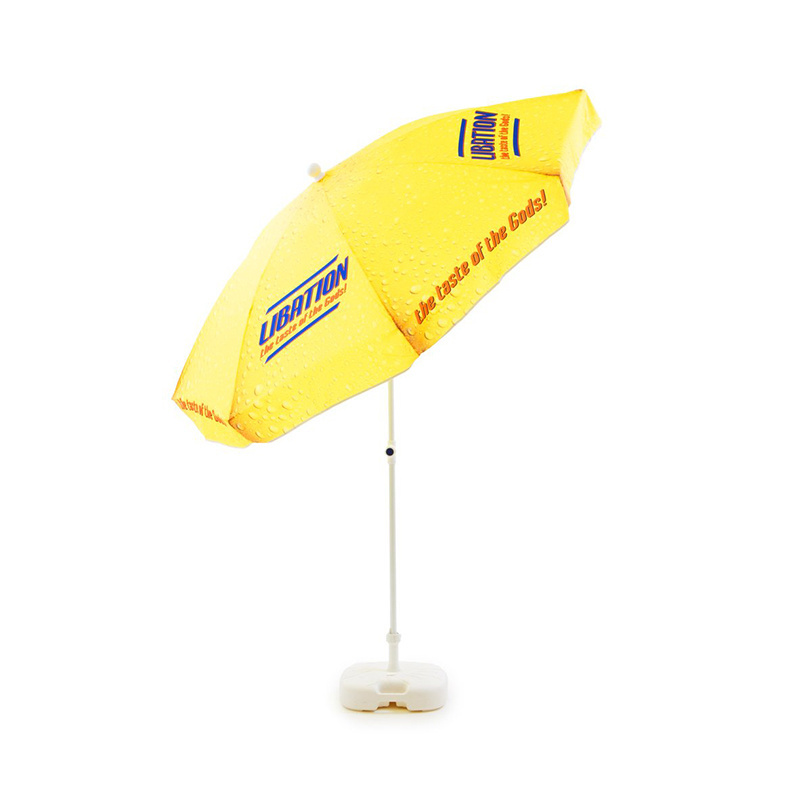 Hot Sale Outdoor Portable Fold Yellow Custom Design Large Parasol Patio Pool Sun Umbrella For The Beach