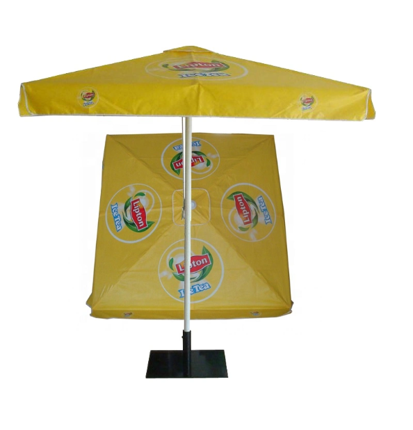 Hot Sale Outdoor Portable Fold Yellow Custom Design Large Parasol Patio Pool Sun Umbrella For The Beach