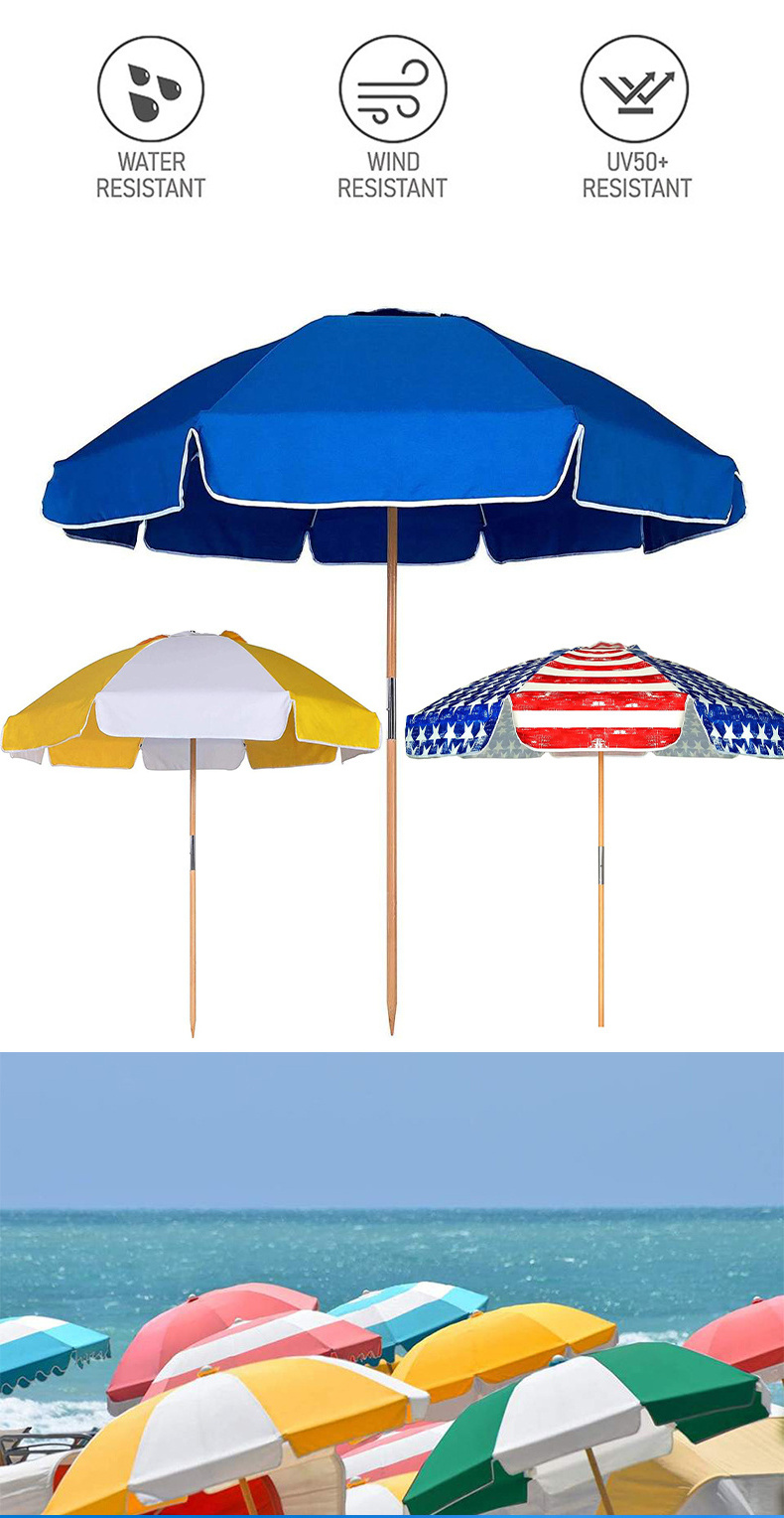 Factory Price Custom Beach Umbrella Promotional Beach Umbrella  Beautiful umbrella for outdoor beach