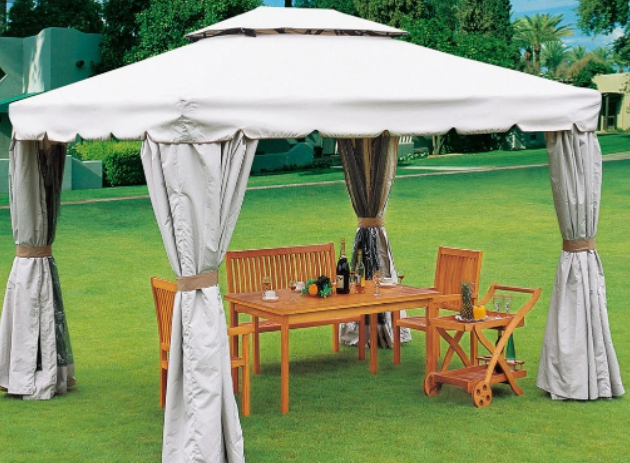 Grill Shelter Replacement Canopy Roof New Design Iron Garden Celebration Banquet Tent Gazebo