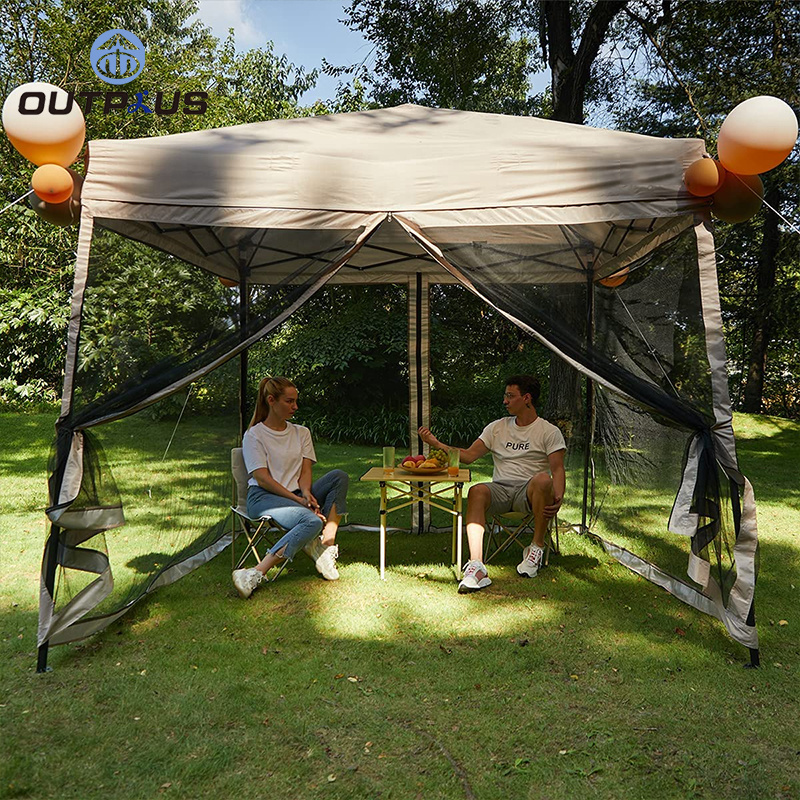 Outdoor Garden Gazebo Canopy 3x3m Portable Foldable Gazebo Tents Gazebos With Netting