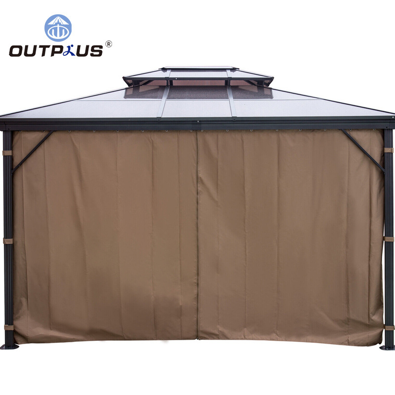 Heavy Duty Gazebo Outdoor Tent 10x12 Hard Top Waterproof Metal Roof Gazebo