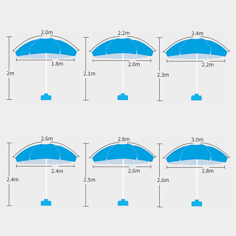 High Quality Custom Full Printing Outdoor Sun Beach Umbrella 1.8m Cover Diameter Adjustable Angle Advertising Umbrella