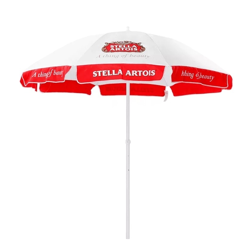 Wholesale custom printed logo promotional advertisingbeach umbrella parasols outdoor cafe umbrella tassel beach umbrella