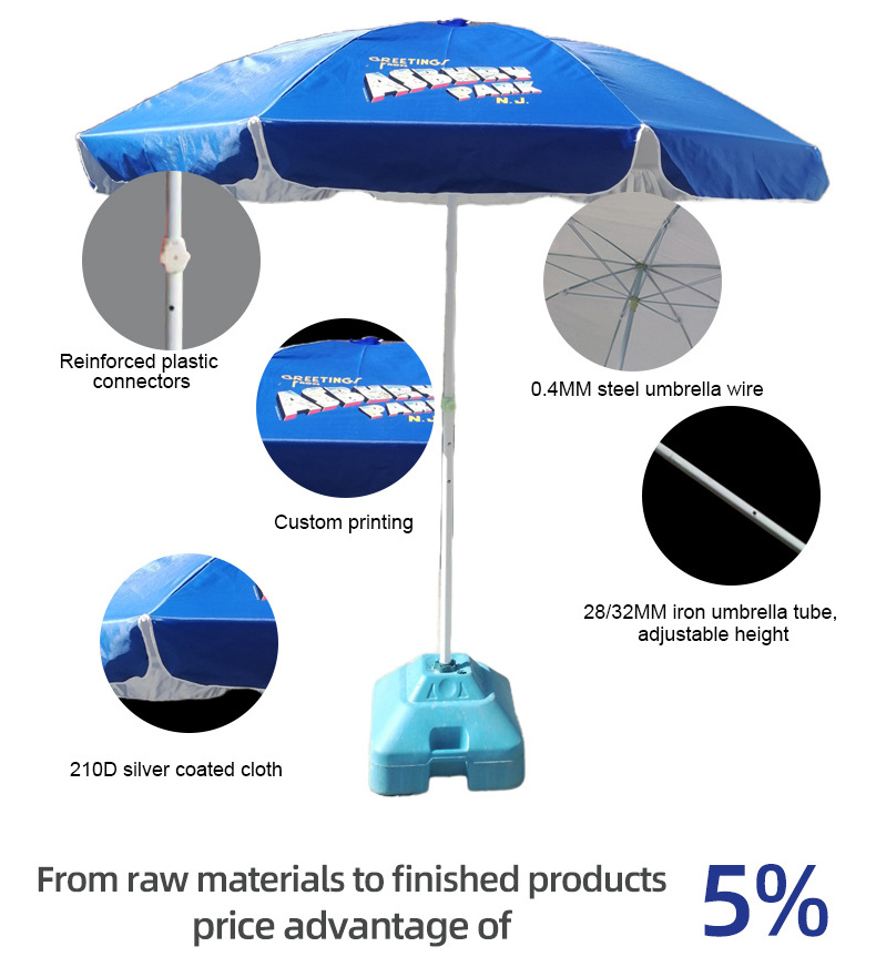 Wholesale custom printed logo promotional advertisingbeach umbrella parasols outdoor cafe umbrella tassel beach umbrella