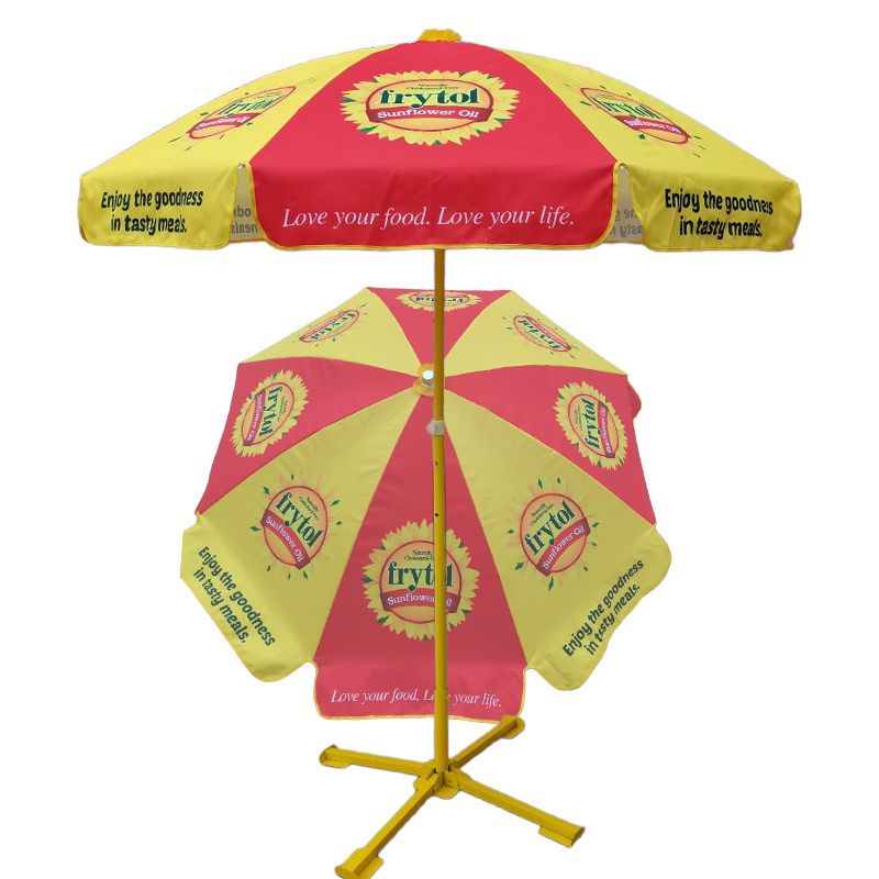 wholesale Custom 2.8m 3m parasol  UV resistant sun umbrella Windproof Outdoor the big folding beach umbrella  with logo