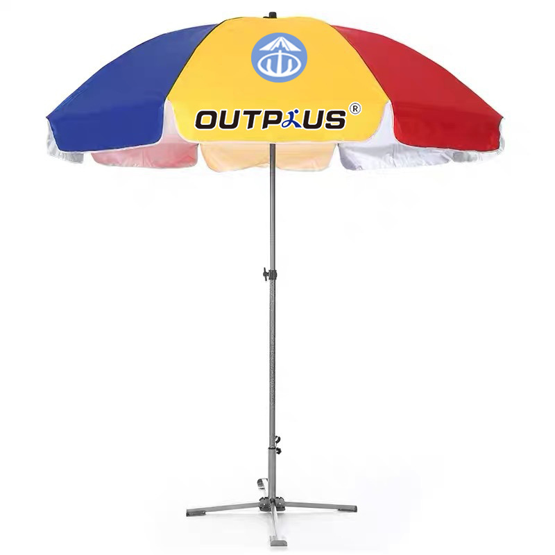 custom logo printed branded advertising cafe umbrella outdoor market parasol beach umbrellas sun umbrella