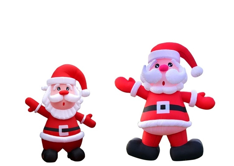 2023 Custom 8ft Christmas Advertising Decoration 2.5m Inflatable Santa Claus And Tree Inflatable Model