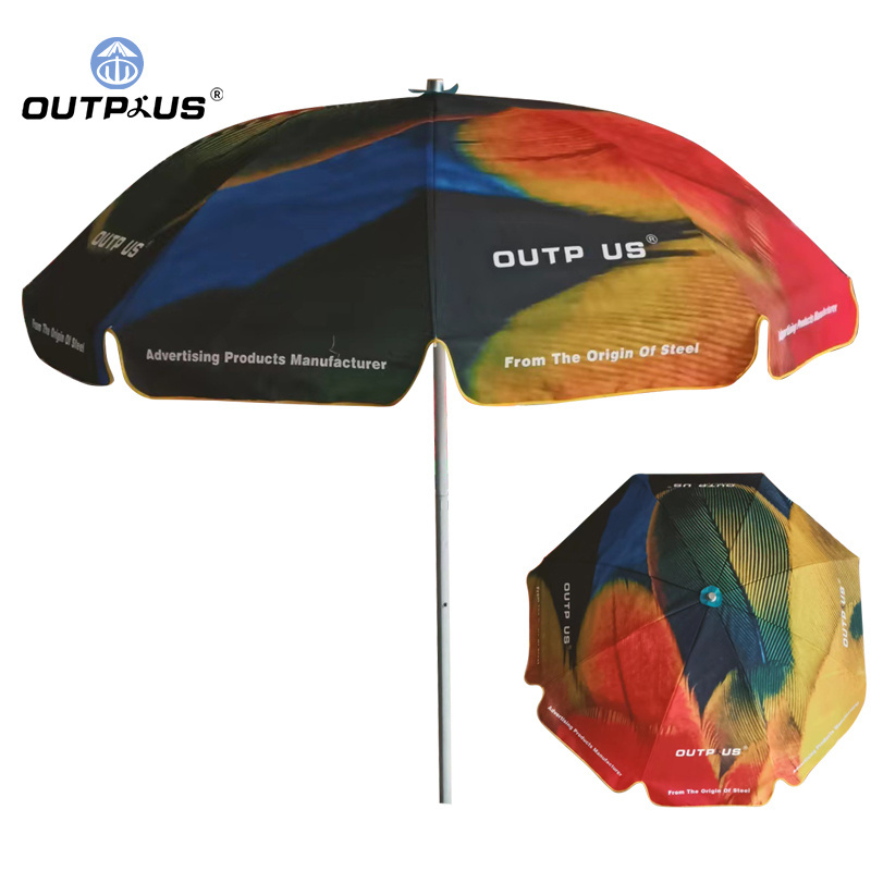 Outdoor Advertising Umbrella Custom Logo Printed Branded Fold Sun Shade Garden Market Golf Parasol beach umbrella